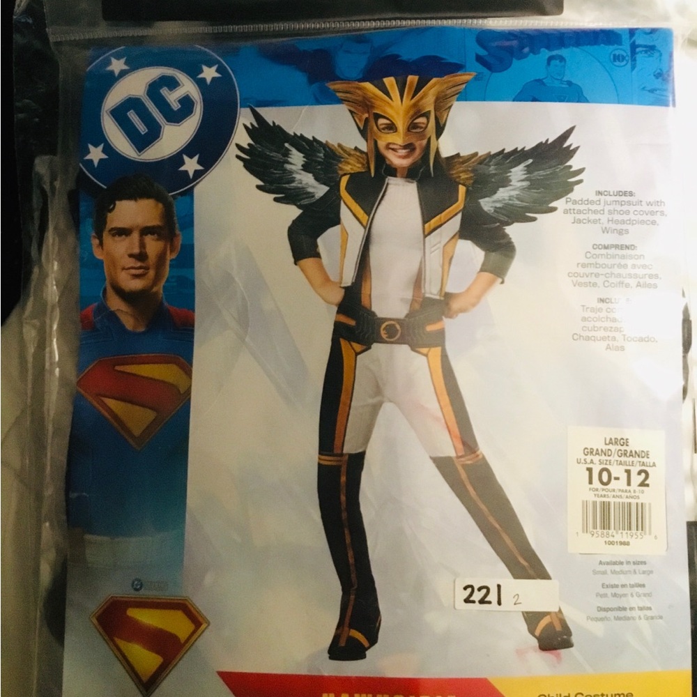 DC Hawkgirl Costume for Kids - White, Gold, Black